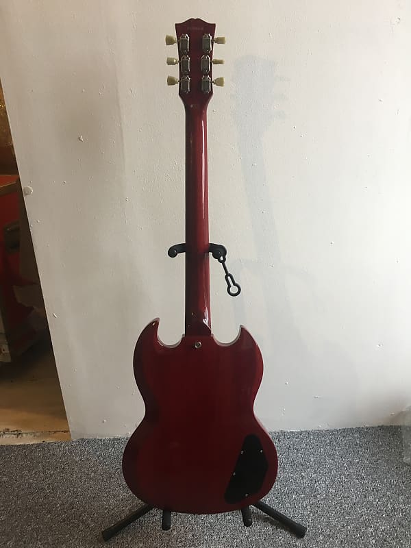 Burny Super Grade SG Cherry Left Handed | Reverb