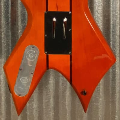 B.C. Rich NJ Neck-Thru Series Warlock Flame Maple Cherry Sunburst Guitar & Case #0508 Used image 5