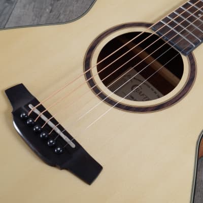 Crafter HM-250N  'Solid Engelmann Spruce Top' Mini/Travel Acoustic Guitar image 5