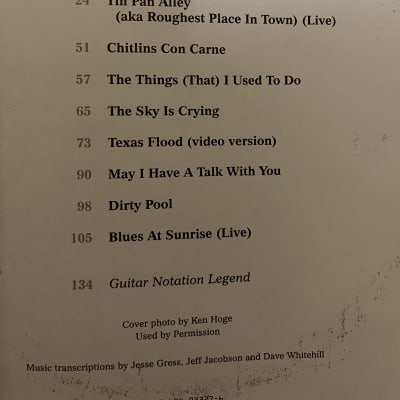 Stevie Ray Vaughan - Blues at Sunrise - Guitar Tab / Tablature Book image 3