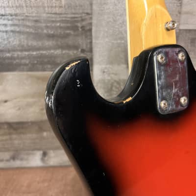 Kawai Teisco ET-200 Redburst Tulip Dual Gold Foil Pickup Electric Guitar - 1960's image 7