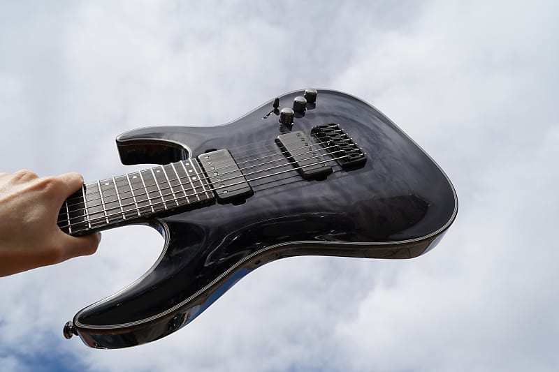 Schecter DIAMOND SERIES HELLRAISER HYBRID C-7 Trans Black Burst 7-String  Electric Guitar (2022)