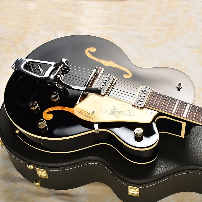 Gretsch G6120T-BLK Limited / Vintage Select Edition Chet Atkins Hollow Body  Black&Gold | Reverb