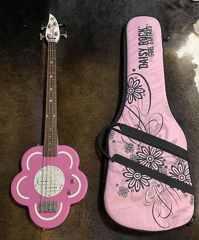 Daisy Rock Flower Bass with soft case Pink | Reverb