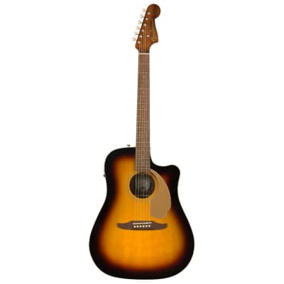 Fender Redondo Player Acoustic/Electric Guitar - Sunburst w/ Walnut FB image 2