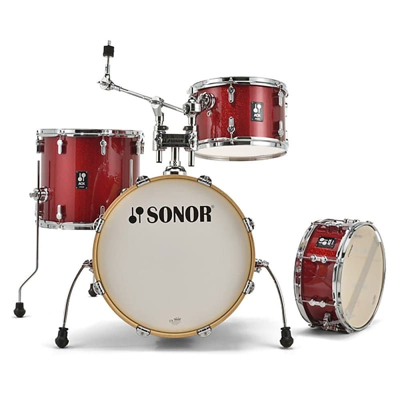 Sonor AQX 4pc Jazz Drum Set Red Moon Sparkle image 1