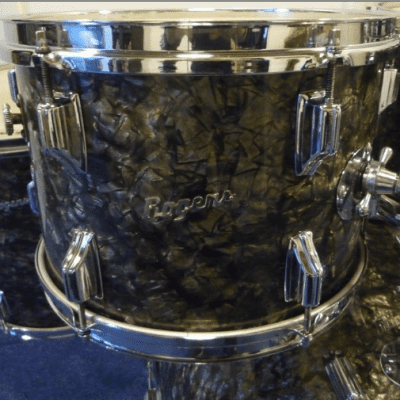 Rogers Londoner Dave Clark Five 1969 Black Diamond Pearl Vintage Drum Set! image 4