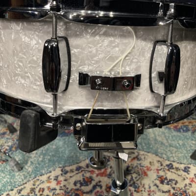 Rogers - 14x5" Dyna-Sonic Snare Drum 2010's - White Marine Pearl image 11