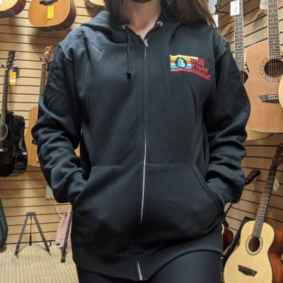 Mill River Music Zip Hoodie 1st Edition Main Logo Unisex Black Small image 1