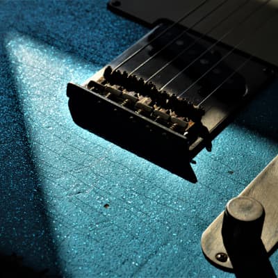 American Fender Custom Telecaster  Standard Relic Blue Sparkle image 4
