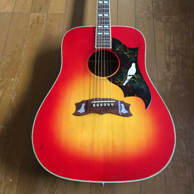 Takamine Elite HM-30 Dove Cherry burst 70s vintage Japan market