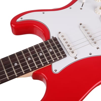 Glarry GST Rosewood Fingerboard Electric Guitar - Red image 5