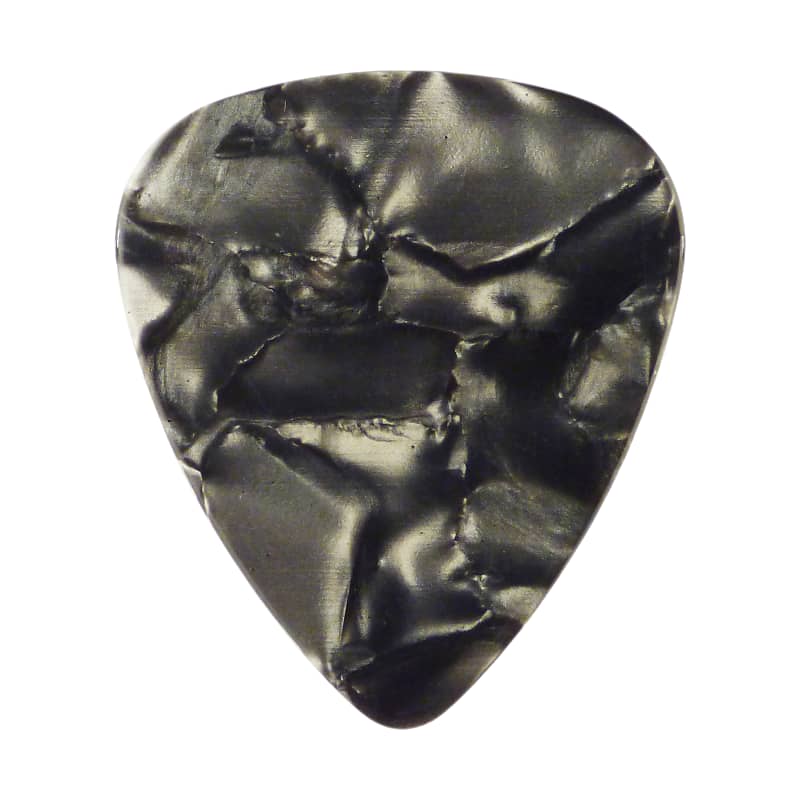 Celluloid Black Pearl Guitar Or Bass Pick - 0.71 mm Medium Gauge - 351 Shape - 1 Pack New image 1