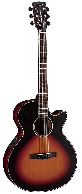 Cort SFX Series SFX-E Acoustic/Electric Guitar, 3 Tone Satin Sunburst, Free Shipping image 1