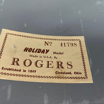 Rogers  Holiday 60’s Silver sparkle broken glass 22,13,16  Cleveland ,drums set image 15