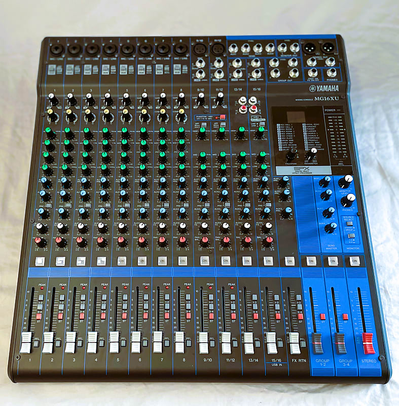 Yamaha MG16XU 16 Channel Analog Mixer 2016 - Present - Black | Reverb