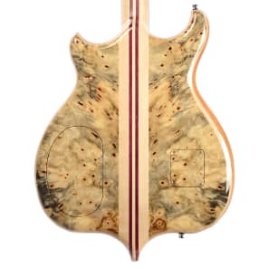 Alembic Mark King Deluxe 4 Buckeye Burl Top/Back Purpleheart Fingerboard (Serial #MK14550) image 3