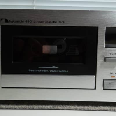 1982 Nakamichi 480 Silverface Stereo Cassette Deck New Belts & Serviced 01-30-2024 Excellent Condition #191 image 2