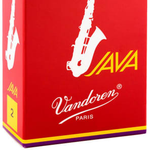 Vandoren SR262R Java Red Alto Saxophone Reeds - Strength 2 (Box of 10)
