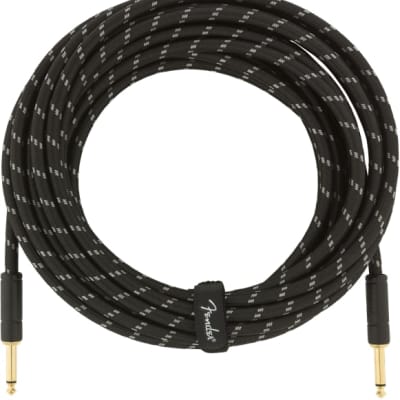 Fender Deluxe BLACK TWEED Electric Guitar/Instrument Cable, Straight Ends, 25'ft image 2