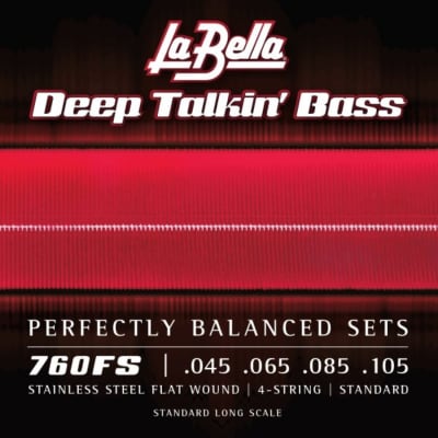 La Bella 760FS Deep Talkin' Bass Stainless Steel Flatwound Bass Guitar Strings 45-105 image 1
