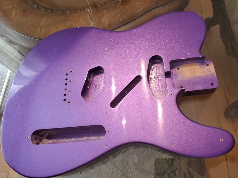 Bloomdoom nitro Telecaster body 2021 - Crown Royal Purple Relic Tele body image 1