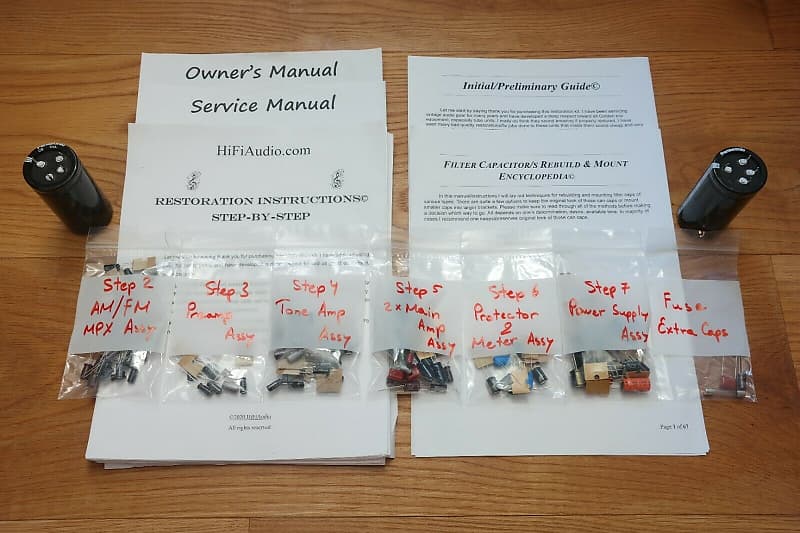 Realistic  2000D restoration kit filter capacitor repair rebuild fix  			