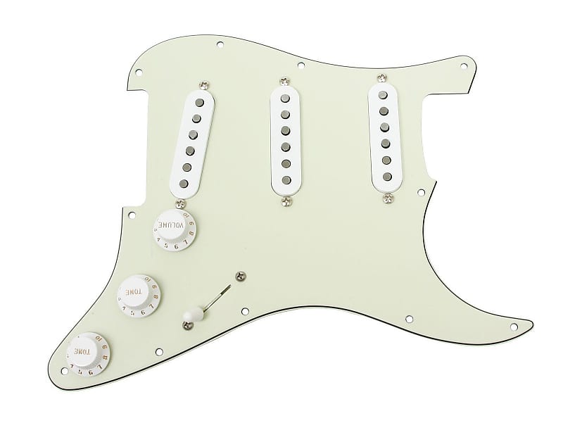 DiMarzio True Velvet Loaded Pickguard for Fender Strat MG/WH