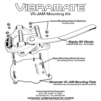 Vibramate V5-JAM Mounting Kit - Jazzmaster/Jaguar image 2