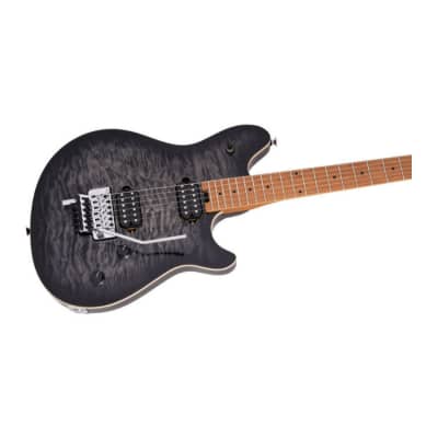 EVH Wolfgang Special QM Electric Guitar with Exquisite Quilted Maple Top - 6-String Electric Guitar with Smooth Maple Fingerboard (Charcoal Burst) Bundle with Hard Case (2 Items) image 8