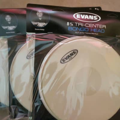 Evans Tri-Center Bongo Drum Head Pack - 7 1/4' + 8 5/8' - 6pcs!!! image 3