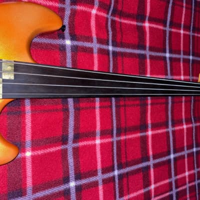 Wilkes  Percussive Fretless Bass 1982 Custom 1982 Metallic Orange image 2