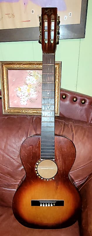 1930’s Vintage Slingerland May Bell Sunburst 6 string parlor Guitar May Bell 1930's? - Sunburst image 1