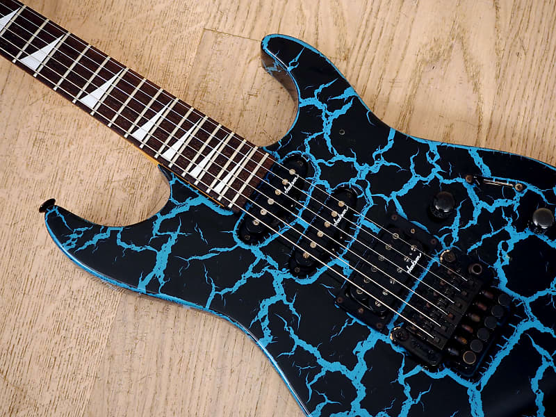 1980s Charvel by Jackson DK-065-SSH Custom Blue Crackle