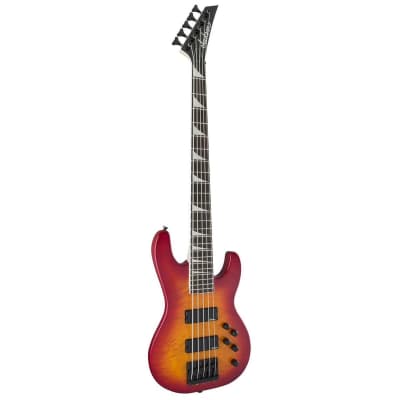 Jackson JS Series Concert Bass JS3VQ 5-String Bass Guitar (Cherry Burst)(New) image 3
