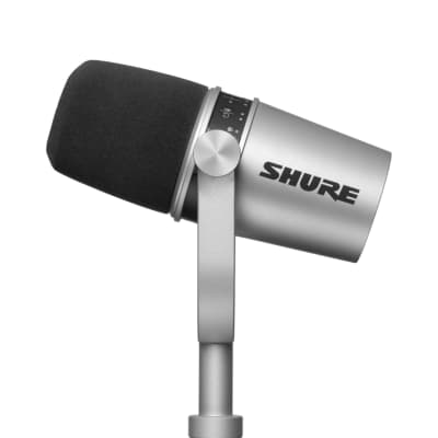 Shure MV7 Dynamic USB Podcast Microphone Silver image 5