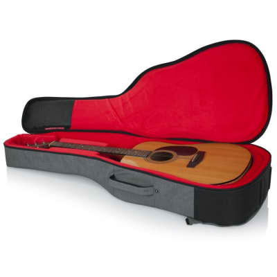 Deluxe Acoustic Dreadnought Guitar Bag - Nylon Grey Housse guitare