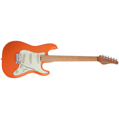 Schecter 3327 Nick Johnston Traditional Guitar, Maple Fretboard, Atomic Orange