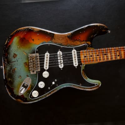 Fender Stratocaster Daphne Blue/Sunburst Heavy Aged Relic [$200 OFF for Limited Time Only] image 9