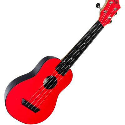 Flight TUS35 Red Travel Soprano Ukulele New - plastic and a laminate linden top - red image 9