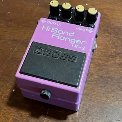 Boss Japan HF-2 Hi Band Flanger (Green Label) 1985 - Pink for sale