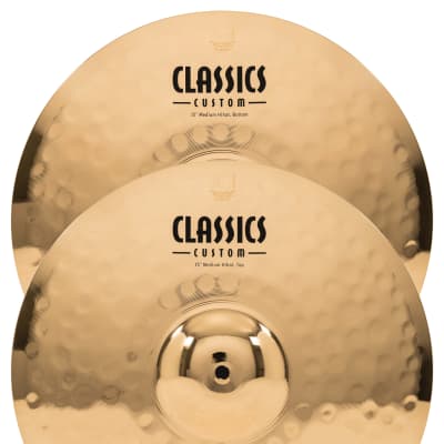 Meinl Cymbals CC15MH-B Classics Custom 15-Inch Brilliant Medium Hi Hat (VIDEO) image 4