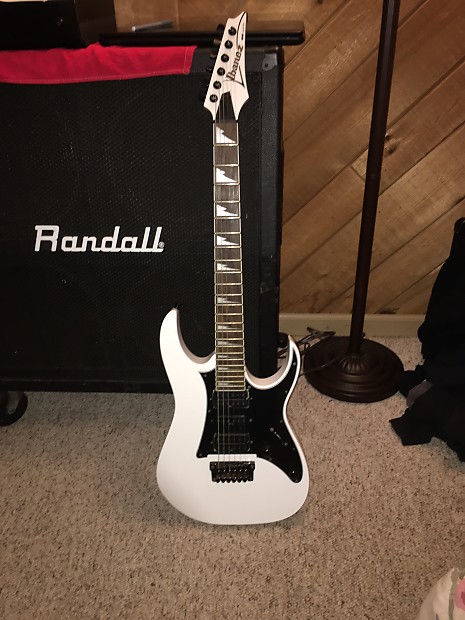 Ibanez RG 351DX-WH White With Black Pick guard | Reverb