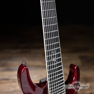 ESP LTD SC-608 Stephen Carpenter 8-String Baritone Guitar w/ Case – Red Sparkle image 4