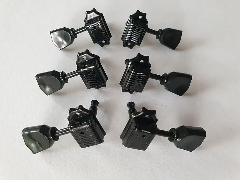 Wilkinson deluxe guitar tuners black 3L + 3R with black | Reverb