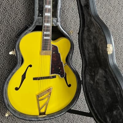 D'Angelico Ltd Deluxe EXL1 Hollowbody Guitar, Matte Yellow w/Case, DADEXL1MYLGT image 9