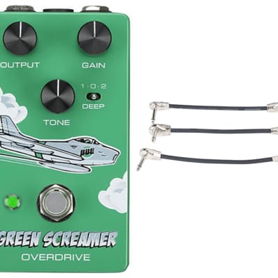 BBE Green Screamer V2 Modified Vintage Overdrive + Gator Patch Cable 3 Pack for sale
