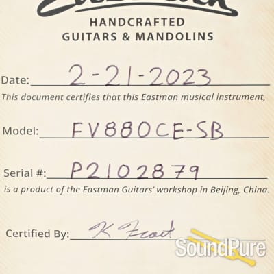 Eastman FV880CE-SB Frank Vignola Archtop Guitar #P2102879 image 5