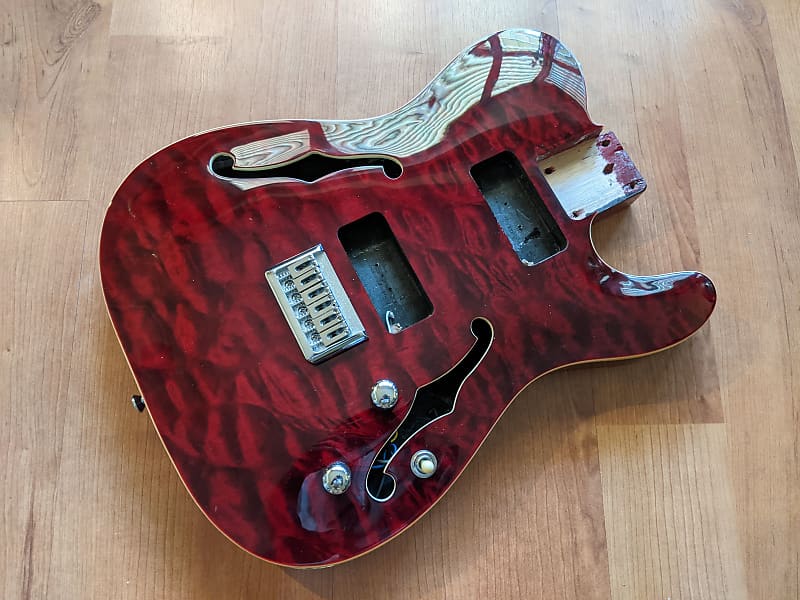 Harley Benton TE-90QM BODY Trans Red