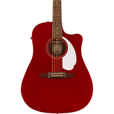 Fender Redondo Player Dreadnought Electro-Acoustic, Candy Apple Red image 1